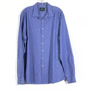 Rodd & Gunn Sports Fit Button Up Shirt Mens Sz 2XL Blue Long Sleeve